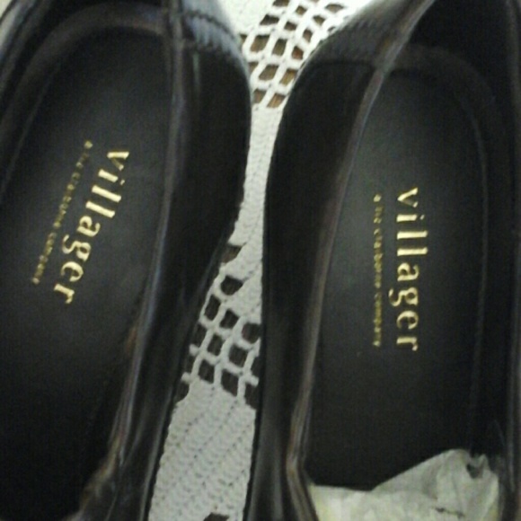 Womens Dark Brown Square Toe Pump - Picture 3 of 5